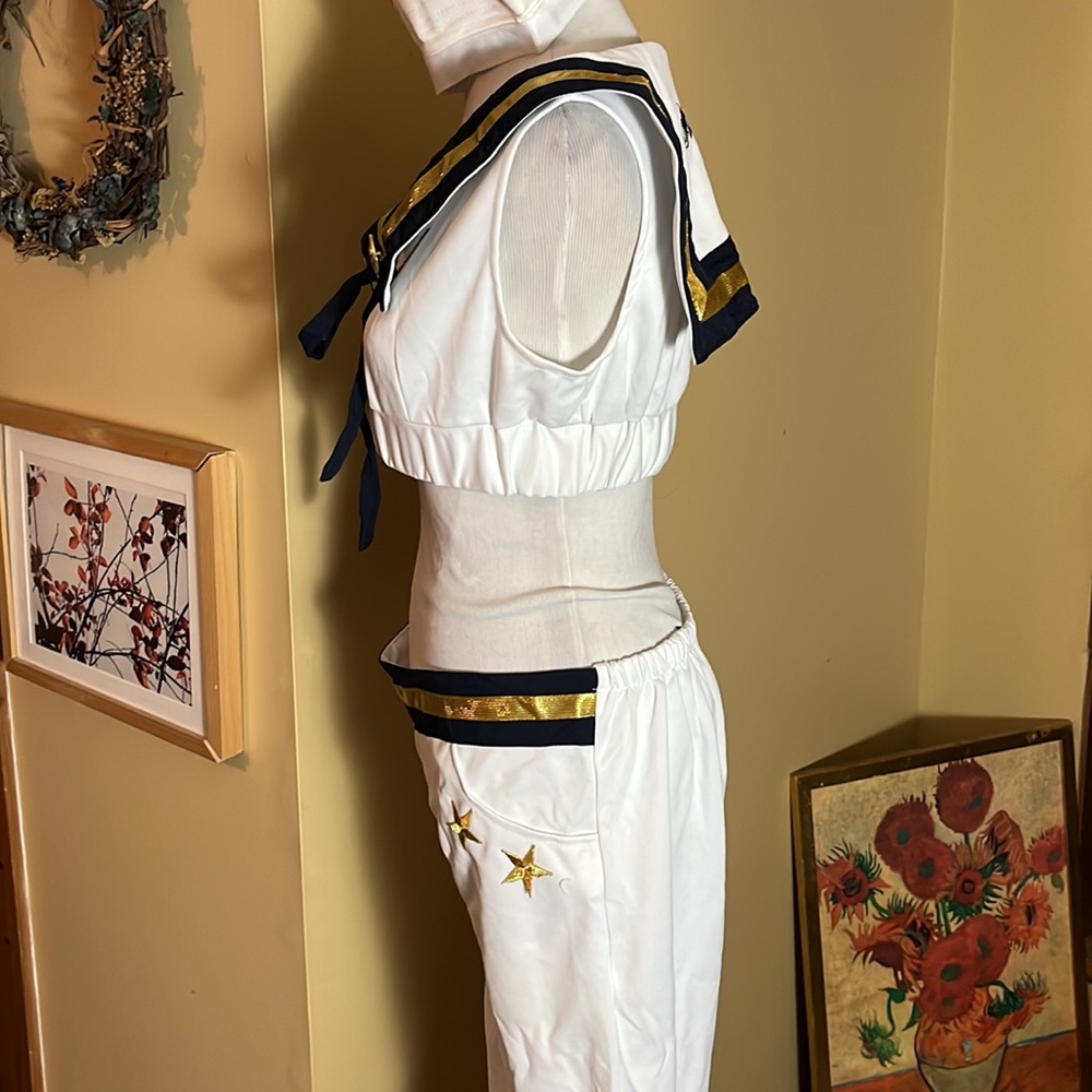 Vtg Sexy Sexy Navy Boat Captain DressUp sz Medium/Large WOW MATEY! by Delicious - Picture 6 of 16